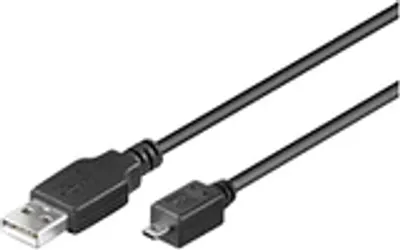 Produktbild von Microconnect USBAMB82, 1,8 m, USB A, Mini-USB B, USB 2.0, Schwarz
