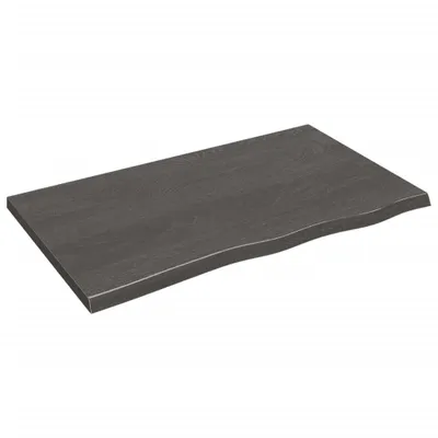 Immagine prodotto di vidaXL Piano lavabo marrone scuro 100x60x(2-4)cm in legno massiccio