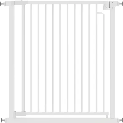 Produktbild von Treppenschutzgitter Absperrgitter ohne Bohren mit automatische Schließung für Kinder Küche Treppe 76-80 x 76 cm Weiß