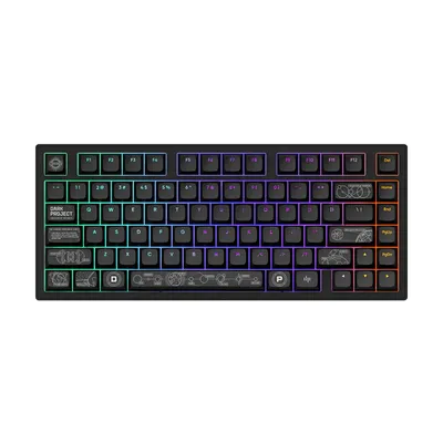 Obrázok produktu pre DARK PROJECT Aluminium Terra Nova (Black) Bezdrtov mechanick hern klvesnica 75% (US English) [ANSI]