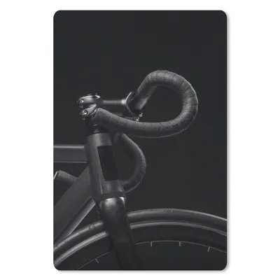 Produktbild von MuchoWow® Mauspad Mousepad Fahrrad - Lenker - Schwarz - Weiß 18x27 cm - Mousepads - Maus Mat - Pad - Mausunterlage
