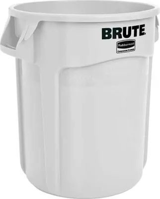 Produktbild von Rubbermaid Brute runde Mehrzwecktonne mit Belüftungskanälen | 75,7 Liter, HxØ 58,1x49,5cm | aus widerstandsfähigem Kunststoff (PE) | Weiß