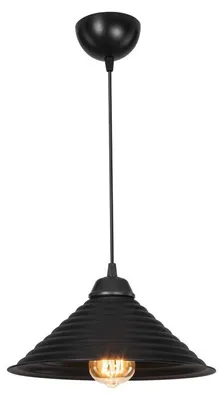 Immagine prodotto di Lampada a sospensione con paralume in metallo nero Sava ASZ1617