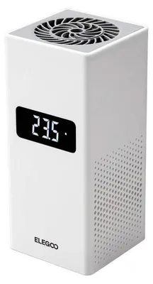 A white Elegoo mini heater for 3D printers is shown against a white background.