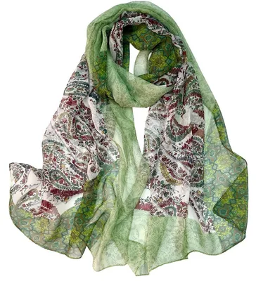 Immagine prodotto di Sciarpa da donna in georgette di chiffon, motivo floreale, 160 x 50 cm, multicolore
