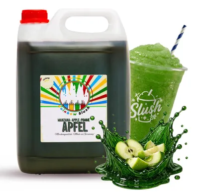 Produktbild von Rainbow Slush Sirup Apfel 5 Liter 1:5 AZO frei ohne Glyzerin Konzentrat