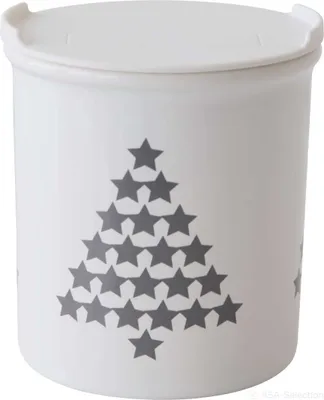 Zdjęcie produktu dla Puszka do przechowywania XMAS jodła szara z białą pokrywką PE