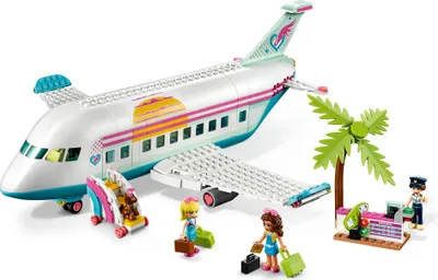 Produktbild von LEGO 41429 Friends Heartlake City Flugzeug Spielzeug ab 7 Jahren, Set mit 3 Mini Puppen und Zubehör