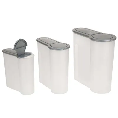 Produktbild von EXCELLENT HOUSEWARE Lebensmittelbehälter Vorratsdose für Flocken Grützen Nudeln 3ER SET