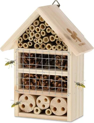 Produktbild von Famanu Insektenhotel Nesthilfe - 24 x 18 x 9 cm - aus Bambus und Holz