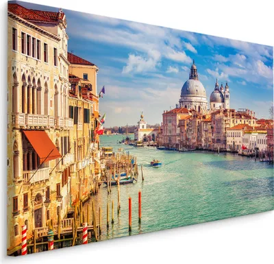Zdjęcie produktu dla Obraz Wenecja architektura widoki sypialnia Abstrakcja z modnym efektem 3D 90x60cm