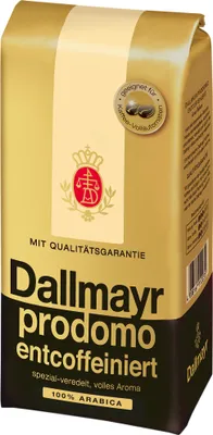 A product shot of a bag of Dallmayr coffee beans.