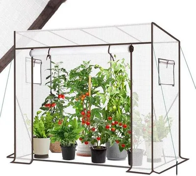 Produktbild von Famanu Gewächshaus mit aufrollbarem Eingang - 200 x 77 x 146/170 cm