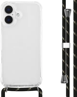 Immagine prodotto di imoshion Cover posteriore con cinturino iPhone 16 - Nero / Oro