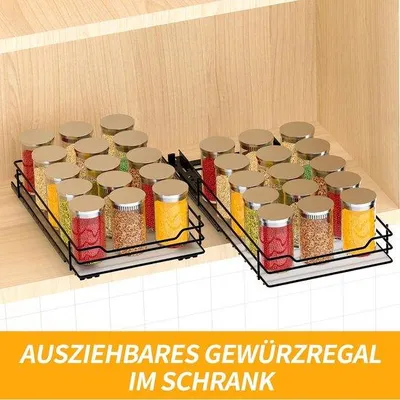 Produktbild von Famanu Kräuterregal Ausziehbar - 17,2 cm B x 26,4 cm T x 5,6 cm H