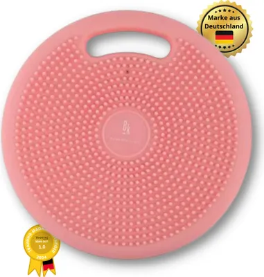 Produktbild von BK 2.0 Balance Cushion | für Stabilität und Koordination by Barbara Klein mit Griff für einen gesunden Rücken| Luftpumpe gratis inbegriffen! (Pink)