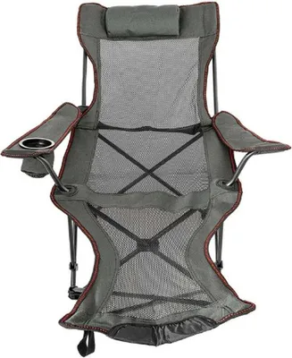 Produktbild von Vevor – Großer, klappbarer Stuhl – Strandstuhl – Campingstuhl – Angelstuhl – Verstellbare Höhe – Rutschfeste Füße – Mit Getränkehalter – Mit Armlehnen