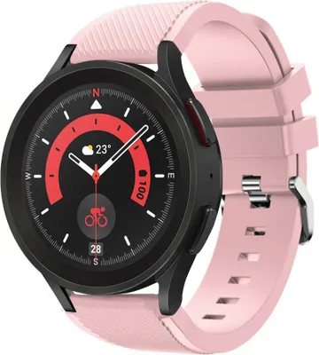 Produktbild von Strap-it Samsung Galaxy Watch 5 Pro Silikonarmband (Rosa)