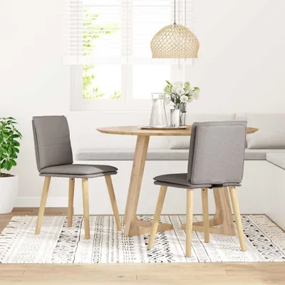 Produktbild von vidaXL Esszimmerstühle 2 Stk. Taupe Stoff