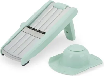 Image de Mandoline Râpe 3 en 1 Livoo vert argenté