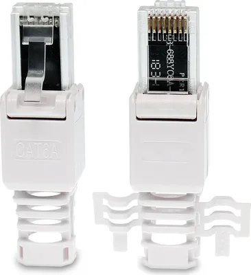 Produktbild von Netzwerk Stecker RJ45 CAT6a Stecker Netzwerk Montage Werkzeuglos NetzwerksteckerStückzahl:1 Stück;Auswahl:Stecker CAT6A