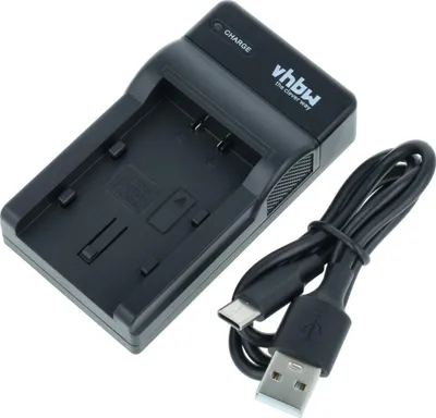 Produktbild von vhbw USB-C Ladegerät kompatibel mit Samsung HMX-H200, HMX-F50BN, HMX-F90, HMX-F70, HMX-F80, HMX-F400 Kamera - Ladeschale + USB-C Kabel Ladeanzeige