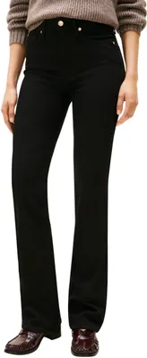 Immagine prodotto di Pantaloni jeans da donna Tommy Hilfiger, modello bootcut, vita media, colore nero. Taglia 27W/28L