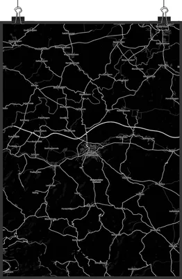 Produktbild von Mr. & Mrs. Panda Bild Heilbad Heiligenstadt DIN A4 - Geschenk, Stadt, Dorf Karte Landkarte Map Stadtplan, Wandbild, Designposter, Plakat, wanddeko, drucke