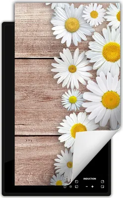 Zdjęcie produktu dla DarHaus Nakładka na kuchenkę 1 sztuka 30x52 cm Mata antypoślizgowa zwijana, drewno - Flower