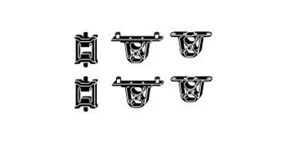 Produktbild von HJS 82 12 2295 Montagesatz Auspuffanlage Abgasanlage für BMW 7 (E38)