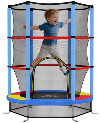 Produktbild von Kindertrampolin - Trampolin mit Sicherheitsnetz - Ø140 cm - Belastbar bis 45 kg - Für 3–6 Jahre - Blau