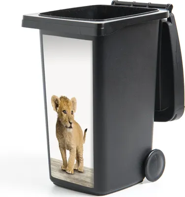 Produktbild von MuchoWow® Mülltonnenaufkleber Löwe - Junge - Kinder - Jungen - Tiere - Mädchen 38x80 cm - Behälteraufkleber - Mülleimer-Aufkleber - Container-Aufkleber