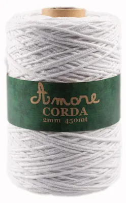 Baumwoll-Tau 2 mm, 450 m, 500 g, Makramee-Garn, Häkelgarn