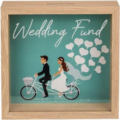Image de Vase en bois et verre « Fonds de mariage » - décoratif - 1 pièce - 20 x 20 cm
