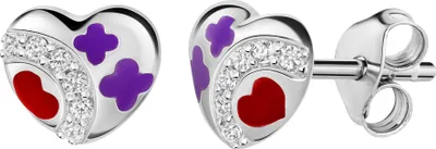 Produktbild von Zeeme for Kids Ohrstecker 925/- Sterling Silber 0,6cm weiß Zirkonia weiß 341220144