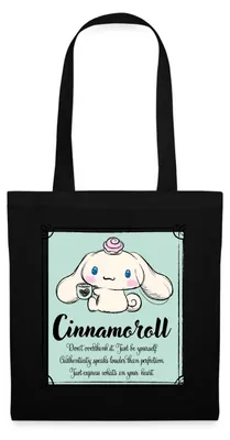 Produktbild von Spreadshirt Cinnamoroll Just Be Yourself Stoffbeutel, One size, Schwarz