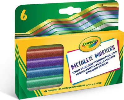 Produktbild von Crayola 58-8828, 6 Farben, Metallisch, Mehrfarbig, Rund, Erwachsene & Kinder, CE, 3 Jahr(e)