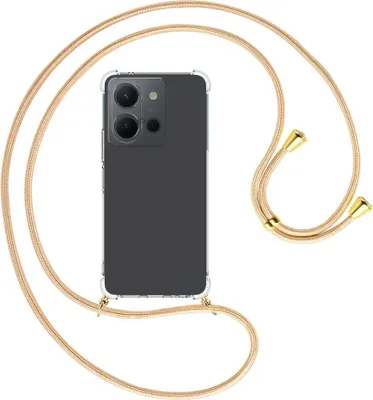 Produktbild von Handykette Backcover-Schutzhülle mit Band (Metall goldfarben) für vivo Y36 (6.64'') - Goldkordel