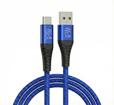 Produktbild von USB A auf USB C Kabel 1m 60W Schnellladekabel, Datenkabel für iPhone Samsung Pixel iPad, Nylon, Blau