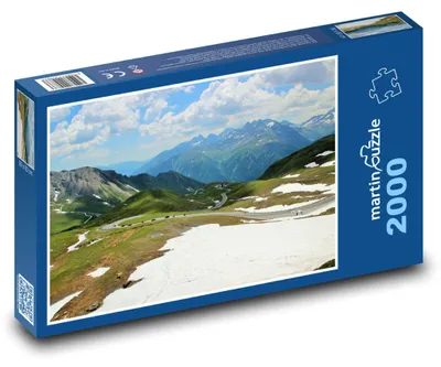 Produktbild von Puzzle 2000 Alpenstraßen im Winter - martinpuzzle