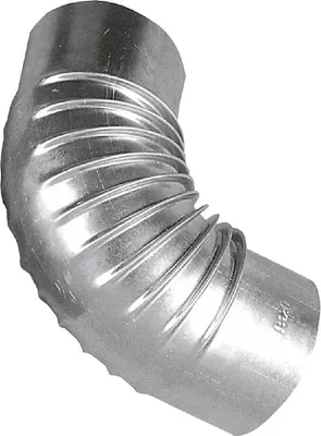 Produktbild von Kaminrohrbogen 90° fest ohne Tür Ø120mm silber