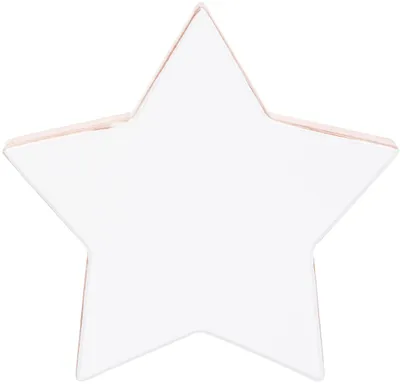 Sternförmiges Holz-Ornament, 16x16 cm, weiß, Wanddeko