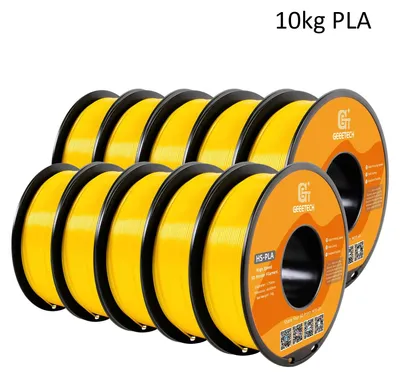 Zdjęcie produktu dla Filament do drukarek 3D PLA – 1,75 mm, szpula 1 kg – Wysoka prędkość – Szybki druk – Wysoka jakość druku – Żółty