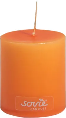 Produktbild von Sovie CANDLES Stumpenkerze in Orange Ø 50 mm x H 60 mm, Brenndauer ca. 16 Std., 24 Stück