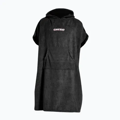 Productafbeelding van Cressi Poncho-badjas, uni, maat M/L, 85x110 cm, zwart