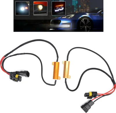 Produktbild von 2 Stück 9005 LED-Lastwiderstand-Decoder 50 W 6 Ω für Scheinwerfer, Nebel, Tagfahrlicht