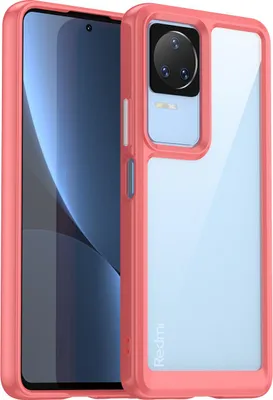 Produktbild von Outer Space Case für Xiaomi Poco F4 5G Hülle mit flexiblem Rahmen rot