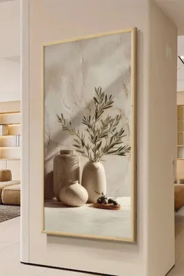 Produktbild von Wallity, Elegantes MDF Gemälde mit Rahmen aus 100% Massivholz, 120 x 50 cm