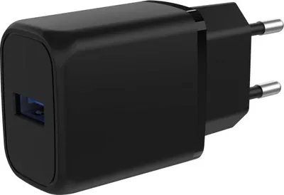Zdjęcie produktu dla Ładowarka sieciowa USB-A QC 3.0, 18W, 3A - Czarna