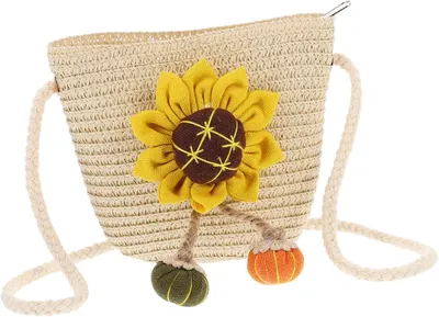 Produktbild von Strohtasche für Jungen und Mädchen, praktische und leichte Schultertasche, kleine Aufbewahrungstasche